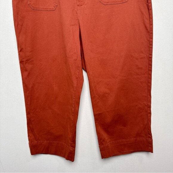 Bagatelle Womens 3X Rust Orange Twill Patch Pocket Cropped Pants - Picture 4 of 13